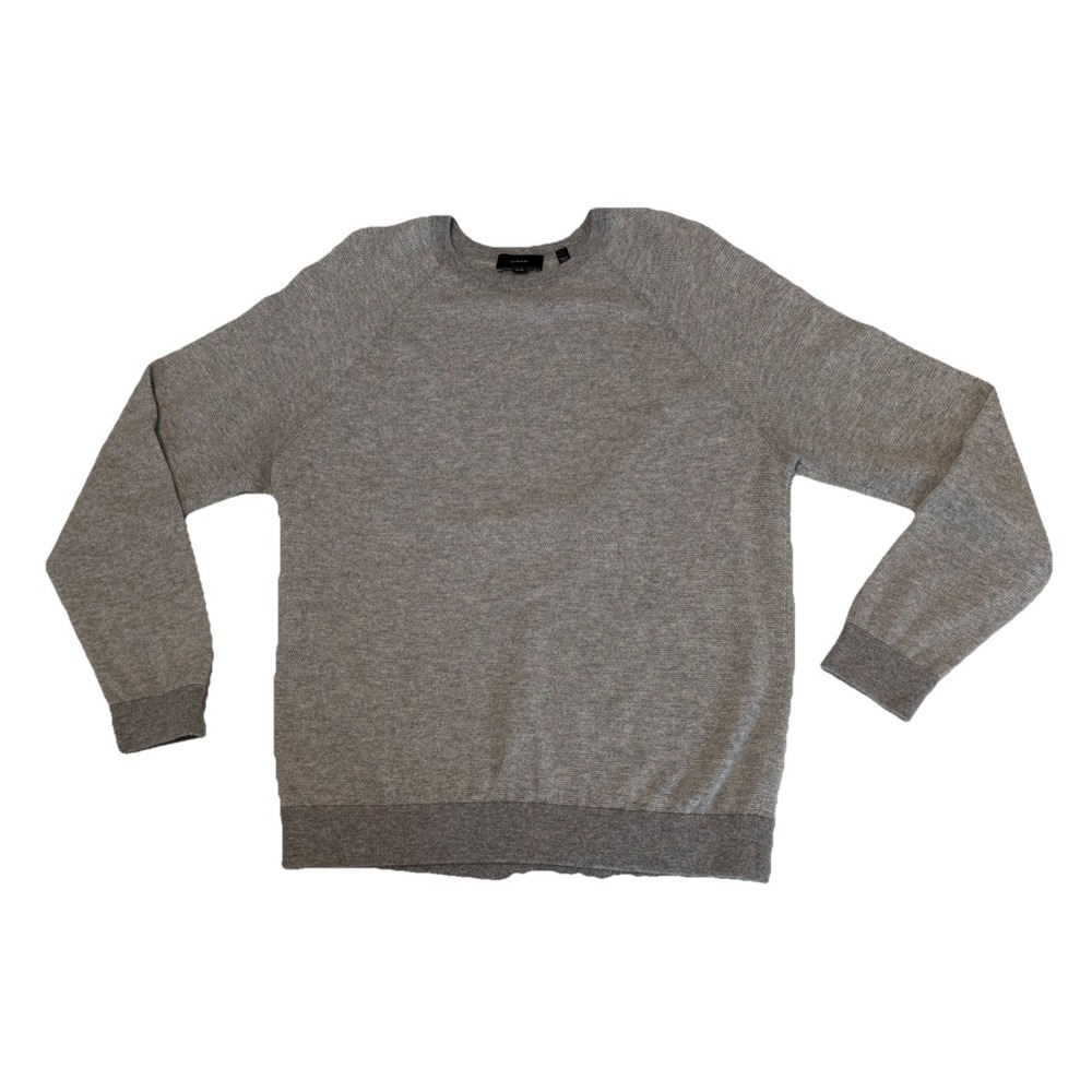 Vince Grey Striped Cashmere Wool Quiet Luxury Sweater Mens Size XL EUC